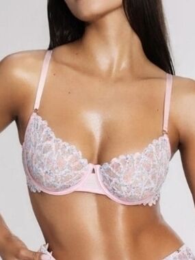 💙BRA Savage X Fenty Sheer Pink Lace Underwire Bra